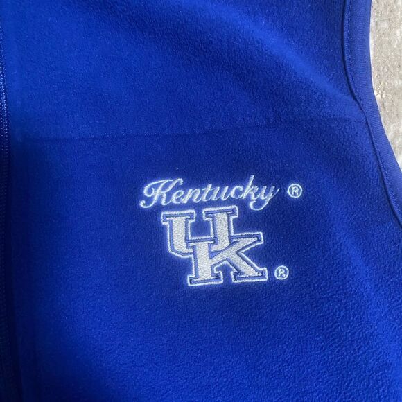UNIVERSITY OF KENTUCKY Fleece VEST, Blue & White Women's S - Picture 2 of 5